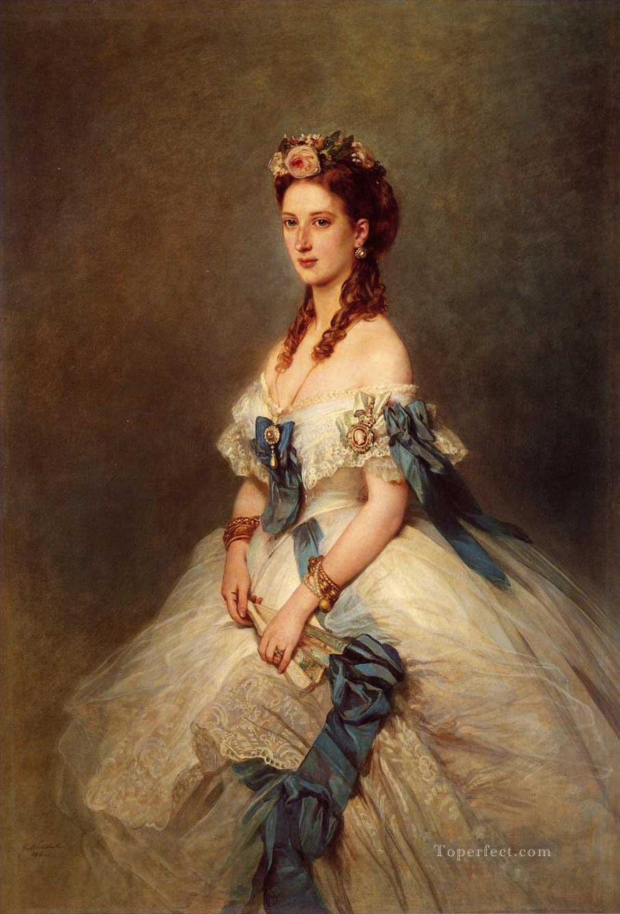 アレクサンドラ プリンセス オブ ウェールズ 王室の肖像画 フランツ クサヴァー ウィンターハルター油絵